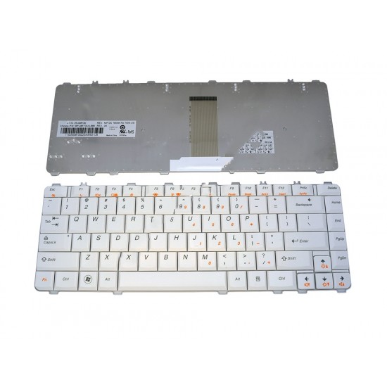 Πληκτρολόγιο Laptop keyboard για Lenovo Ideapad Y550A Y550 Y550P Y450 Y450A Y450AW Y460 Y560 US WHITE - 25-008100 MP-0A MP-08F73US-686 25-008389 N3S-US V-101020AS1-US