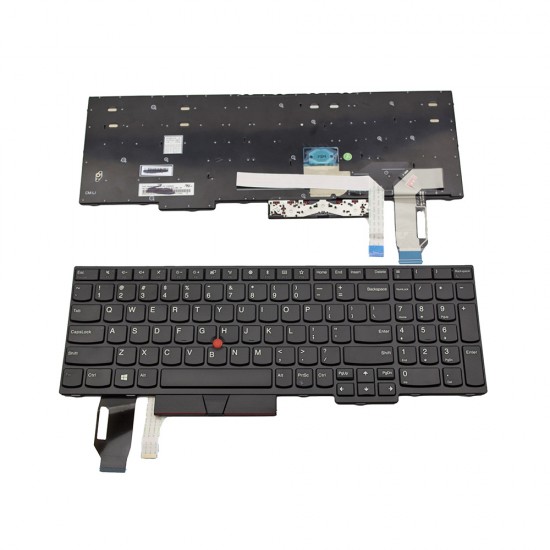 Πληκτρολόγιο Laptop keyboard για Lenovo ThinkPad Edge E580 L580 Black Frame Black With Pointing Stick US - 01YP560 01YP640 SN20P34095 PK131671A00