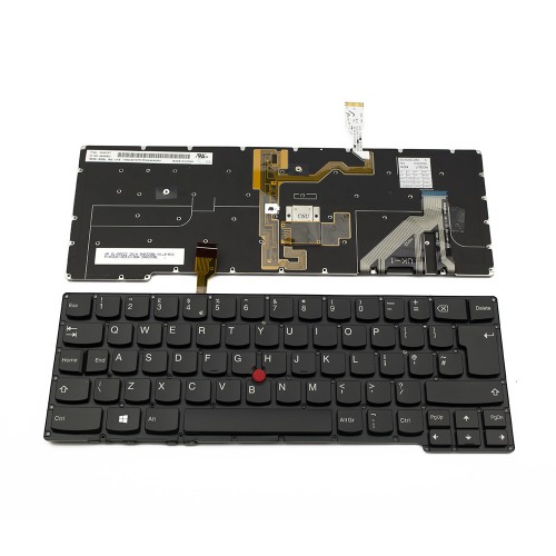 Πληκτρολόγιο Laptop keyboard για Lenovo Thinkpad X1 CARBON Black Without Frame UK 2st gen. (BIG ENTER) Backlit With Pointing Stick - 0C45137 4AW06R