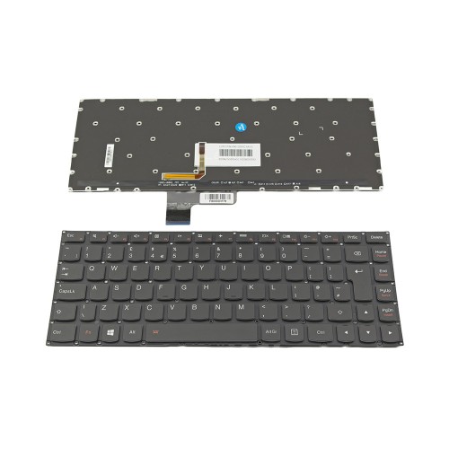 Πληκτρολόγιο Laptop keyboard για Lenovo YOGA 2 13" 3-1470 E31-70 E31-80 500S-13ISK BLACK WITHOUT FRAME Backlit UK (BIG ENTER) - 25215034 25215065 MP-12W26GBJ6862 PK131BL3B10 PK130YC1A10