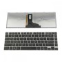 Πληκτρολόγιο Laptop keyboard για Toshiba Satellite E40-A E45-A E40T-A E45T-A M40-A M40T-A M45-A M45T-A U40-A U40T-A U45-A U45T-A SILVER FRAME BLACK Backlit US - 9Z.N7SBC.G01 PK1310R2B00