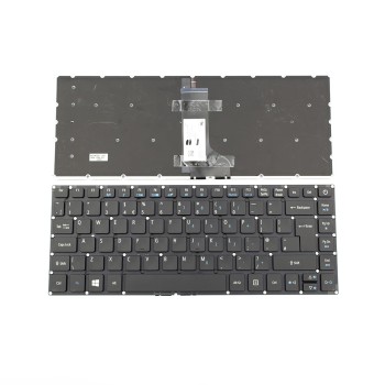 Πληκτρολόγιο Laptop keyboard για Acer Aspire E5-422 E5-422G E5-432 E5-432G E5-452 E5-452G E5-473 E5-473G E5-473T E5-473TG E5-474 E5-474G E5-491G ES1-420 ES1-421 TravelMate P248-M P248-MG BLACK WITHOUT FRAME UK (Biq Enter) Backlit - NK.I1417.0JU