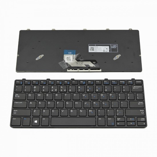 Πληκτρολόγιο Laptop keyboard για Dell Latitude 3180 3189 3190 3300 3310 3380 Black Frame Black US - D3C6J PK131WW4A01