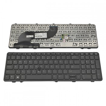 Πληκτρολόγιο Laptop keyboard για HP ProBook 650 G1 655 G1 Black Frame Black US (Small Enter)  With Pointing Stick - 738697-001 6037B0088301