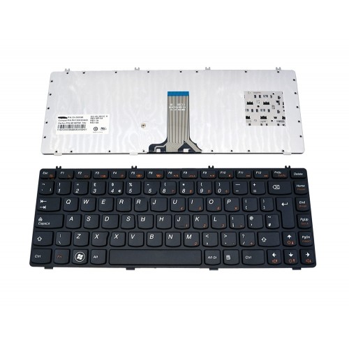 Πληκτρολόγιο Laptop keyboard για Lenovo IdeaPad Y470 Y471 Y470M Y470N Y470P BLACK FRAME BLACK UK - 9Z.N6FSC.10U 25-200396 PK130KG3A09 