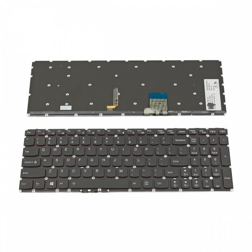 Πληκτρολόγιο Laptop keyboard για Lenovo Ideapad Y50-70 Y50-70AM Y70-70 Black Without Frame With Backlit US (Small Enter) - 25215982 PK1314R2A00 9Z.N8RBC.J01