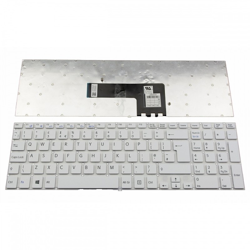 Πληκτρολόγιο Laptop keyboard για SONY VAIO SVF15 WITHOUT FRAME WHITE UK (Big ENTER) - 149241021GB V141806BK1UK 149240051CA 149239921GB