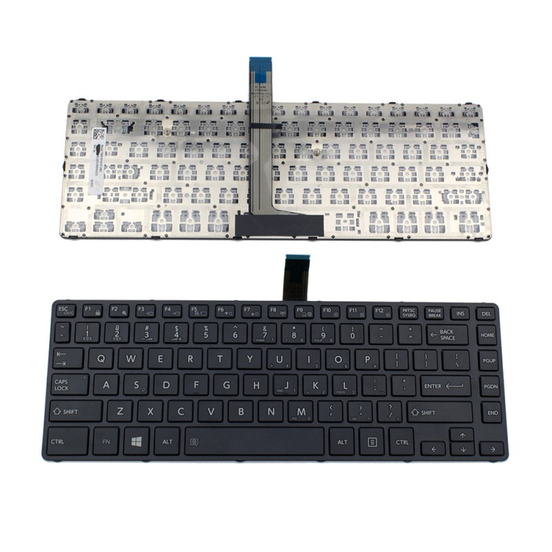 Πληκτρολόγιο Laptop keyboard για Toshiba Tecra A40-C A40-C1430 A40-C1440 A40-C-18R BLACK FRAME BLACK US - G83C000H95US TBM15F93US