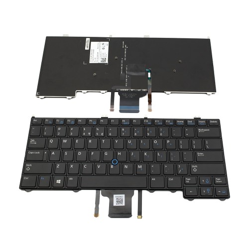 Πληκτρολόγιο Laptop keyboard για DELL Latitude E7440 E7420 E7240 BLACK US With Poiting Stick, Backlit - 4W6PV PK130VN4B05 MP-12R63U4J698