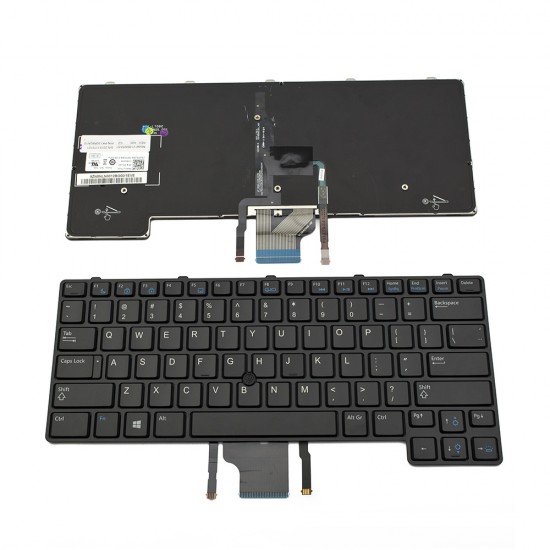 Πληκτρολόγιο Laptop keyboard για Dell Latitude 6430U Black Frame Black With Pointing Stick, Backlit US - GVM53 F2JGG V136425AS1