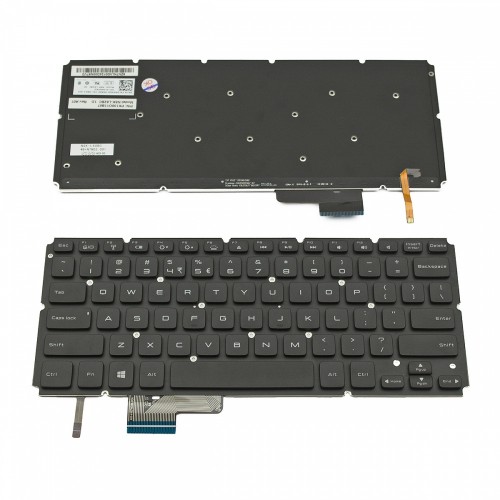 Πληκτρολόγιο Laptop keyboard για Dell XPS L421X L521X Black Without FRAME Backlit US - 9NXKD 3XRN5 V129125AS