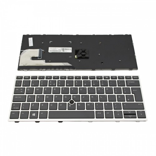 Πληκτρολόγιο Laptop keyboard για HP EliteBook 735 G6 830 G5 830 G6 Silver Frame Black with Pointing Stick UK TYPE 2 - L13698-031 6037B0135203