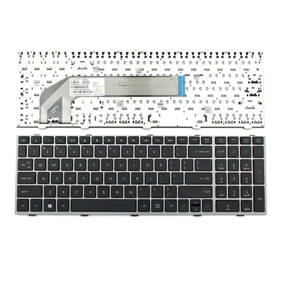 Πληκτρολόγιο Laptop keyboard για HP ProBook 4540s 4545s Gray FRAME Black US - 702237-B31 701548-151 701485-001 639396-001 638179-071