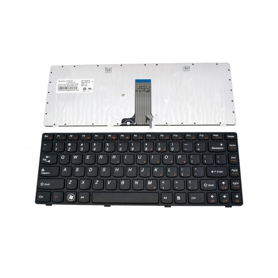 Πληκτρολόγιο Laptop keyboard για Lenovo Ideapad G480 G485 Z380 Z480 Z485 BLACK FRAME BLACK US - B63SC 9Z.N5TSC.301 L2G8-US 25202118 PK130N13A00
