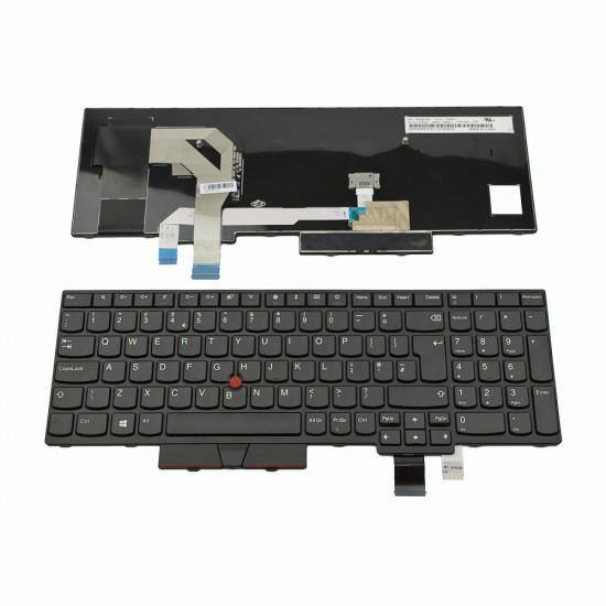 Πληκτρολόγιο Laptop keyboard για Lenovo ThinkPad T570 T580 P51S P52S Black Frame Black With Pointing Stick UK - 01ER529 SN20M07876