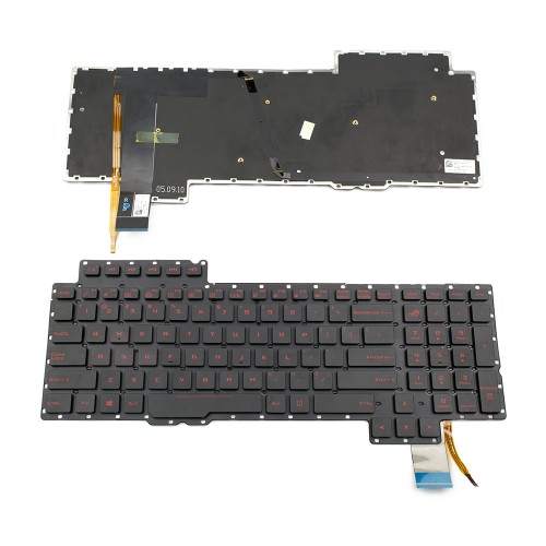 Πληκτρολόγιο Laptop keyboard για ASUS ROG G752 BLACK WITHOUT FRAME US (SMALL ENTER) With Backlit - V153062A 0KNB0-E610US00 0KNB0-E610UI00
