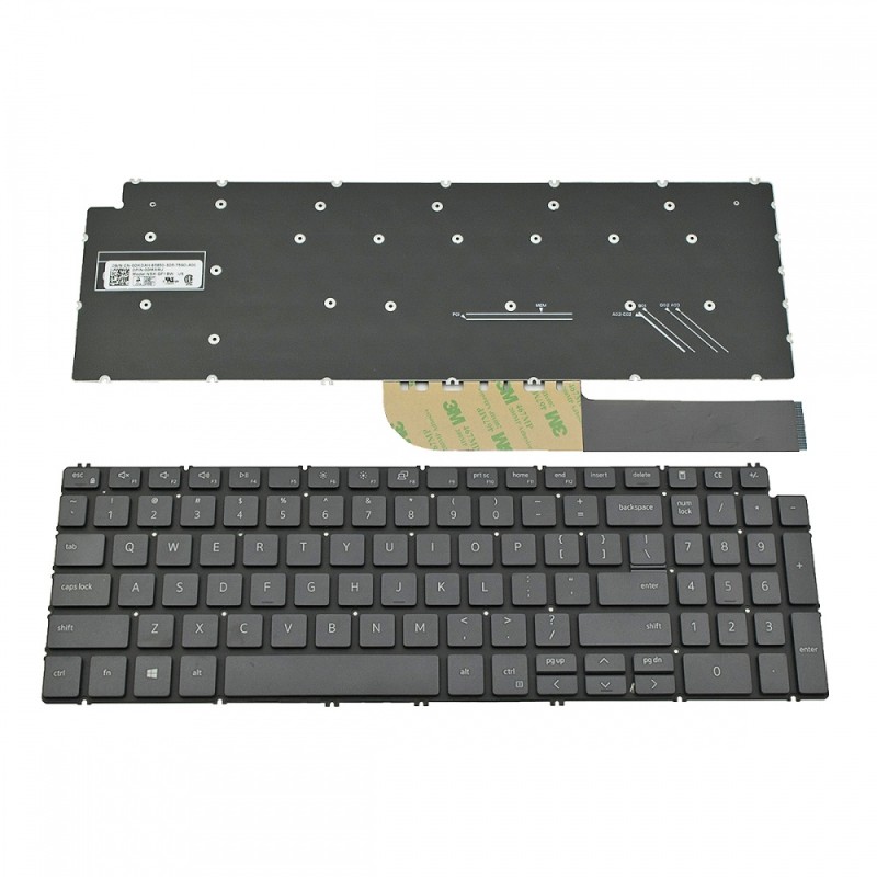 Πληκτρολόγιο Laptop keyboard για Dell Inspiron 5584 5590 5593 5594 5598 7590 7591 7791 Dark Gray Without Frame, US (--Small Enter) - GMXMJ 8WXP3