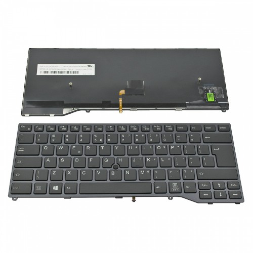Πληκτρολόγιο Laptop keyboard για Fujitsu Lifebook U747 E548 Black Frame Black With Pointing Stick UI - CP724755-03