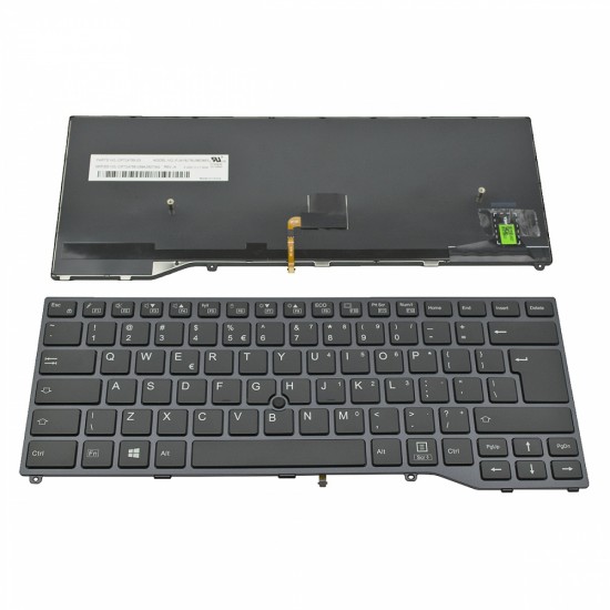 Πληκτρολόγιο Laptop keyboard για Fujitsu Lifebook U747 E548 Black Frame Black With Pointing Stick UI - CP724755-03