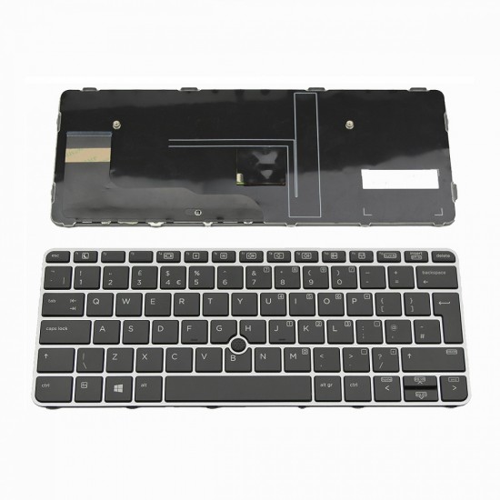 Πληκτρολόγιο Laptop keyboard για HP EliteBook 725 G3 820 G3 820 G4 GRAY FRAME BLACK With Pointing Stick SW(Σουηδικό Layout) - 826631-B71 6037B0113601