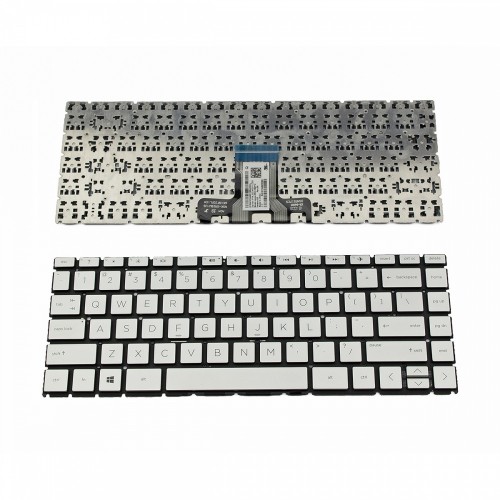 Πληκτρολόγιο Laptop keyboard για HP Pavilion 14-AL 14-CE 14-CK 14-CM 14-DG 14Q-CS X360 14-DH 340S G7 Silver Without Frame US (Small Enter) - 9Z.NF2PQ.201 NSK-XM2PQ
