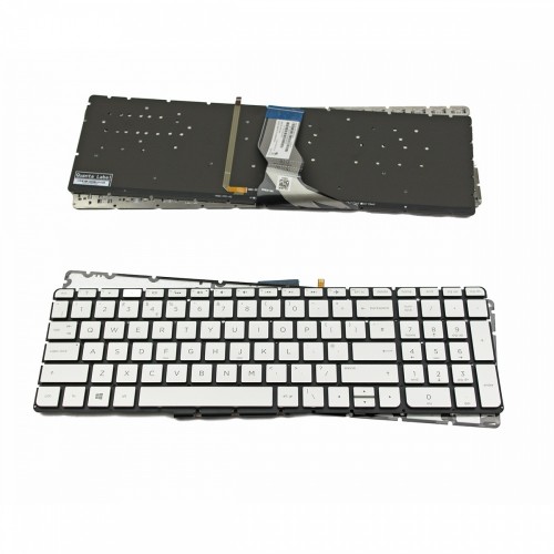 Πληκτρολόγιο Laptop keyboard για HP Pavilion 15-AB SILVER Without FRAME UK (Small Enter) With Backlit Board - 857799-001 6037B0126201 V150626IS1 HPM14M3