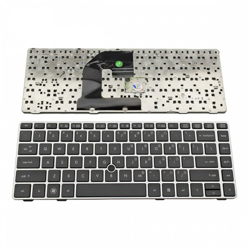 Πληκτρολόγιο Laptop keyboard για HP ProBook 6460 6465 6470B EliteBook 8460p Silver Frame Black With pointing stick US/UI - 700945-001 702651-001 6037B0079003