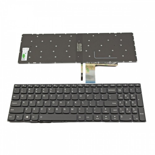 Πληκτρολόγιο Laptop keyboard για Lenovo Ideapad 310-15 310-15ISK 510-15ISK BLACK WITHOUT FRAME US With Backlit (--Small Enter) - PK131134A10 V155220BK1-UK SN20M52985