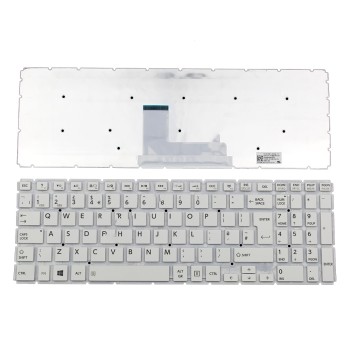 Πληκτρολόγιο Laptop keyboard για Toshiba Satellite C55-C L50-B L50-C L70-C S50-B P50-C P50D-C P50T-C P55W-C S50D-B S50T-B Radius P50W-C P55W-C White without frame UK (Big enter) - 9Z.NBCSQ.10U AEBLIE00120 AEBLYE00220