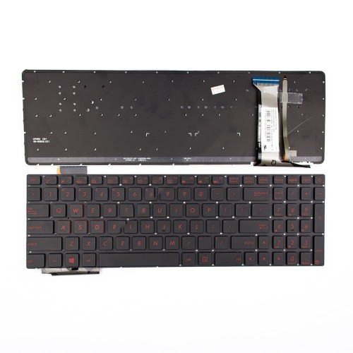 Πληκτρολόγιο Laptop keyboard για ASUS G551JW G771 N551 BLACK WITHOUT FRAME US With Backlit (SMALL ENTER) - 0KNB0-662CUS00 9Z.N8BBU.S01 NSK-UPQBC PK13183310S 9Z.N8BBC.Q01