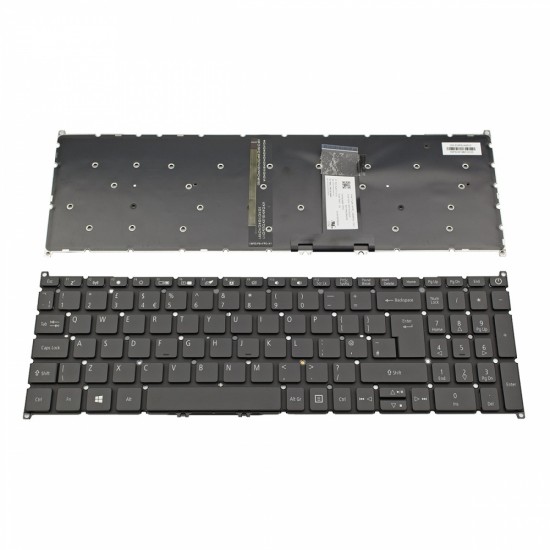 Πληκτρολόγιο Laptop keyboard για Acer Aspire A317-32 A317-51 A317-52 A715-74 A715-75 A715-75G Black Without Frame, Backlit UK (--Bigl Enter) - NK.I1513.0GP PK132K71A28