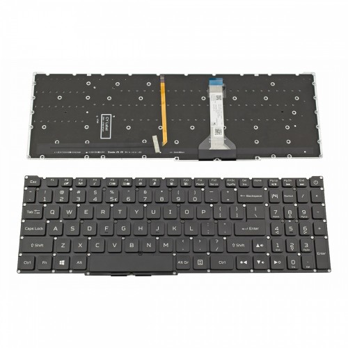 Πληκτρολόγιο Laptop keyboard για Acer Nitro 5 AN515-56 Black Without Frame, Backlit (White Light) US (--Small Enter) - NK.I1513.1BZ LK133BQ1A00