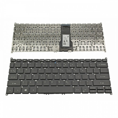 Πληκτρολόγιο Laptop keyboard για Acer Spin SP314-51 SP513-52 SP513-53 SP513-53N Black Without Frame US (--Small Enter) - NK.I1313.0BU