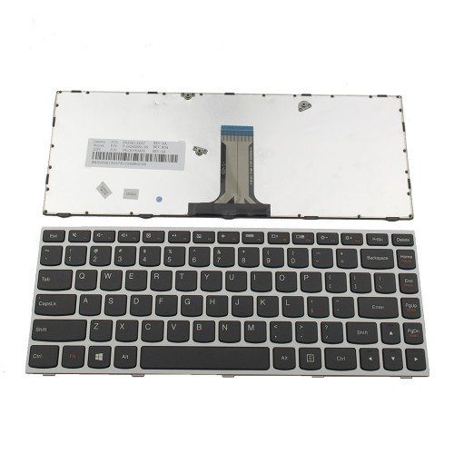 Πληκτρολόγιο Laptop keyboard για Lenovo 500-14ISK SILVER FRAME BLACK US - 5N20K13237 PK130YK3A00