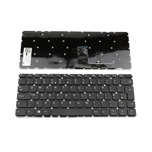 Πληκτρολόγιο Laptop keyboard για Lenovo Ideapad 110-14ISK 110-14IBR 110-14AST BLACK WITHOUT FRAME UK (--BIG ENTER)