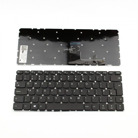 Πληκτρολόγιο Laptop keyboard για Lenovo Ideapad 310-14 BLACK WITHOUT FRAME UK (--Big Enter) - 9Z.NCRSN.00U SN20K93009