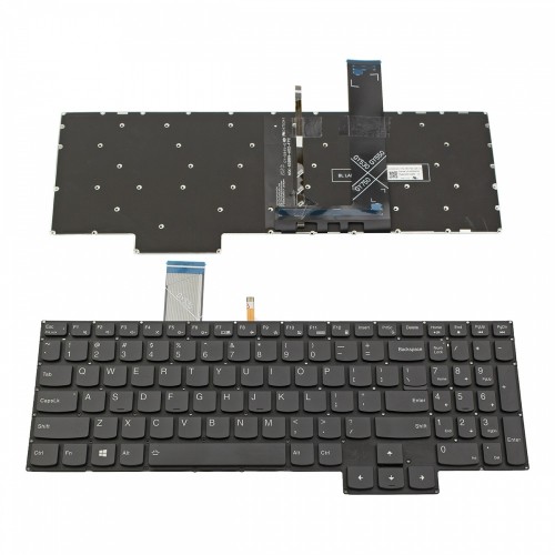 Πληκτρολόγιο Laptop keyboard για Lenovo Ideapad Gaming 3-15IMH05 3-15ARH05 3-15ACH05 Black Without Frame with Backlit (White Light) US (--Small Enter) - AE09U018 NSK-65ABN