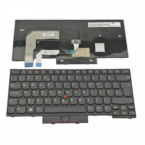 Πληκτρολόγιο Laptop keyboard για Lenovo Thinkpad T470 BLACK FRAME BLACK With Pointing Stick UK - 01AX446 01AX475