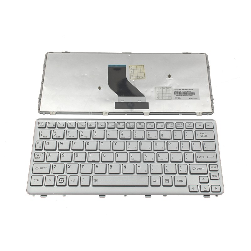 Πληκτρολόγιο Laptop keyboard για Toshiba T210 SILVER US - NSK-TJ301 9Z.N2P82.301 PK130CN1A00 MP-09R83US6698 PK130CN2A00