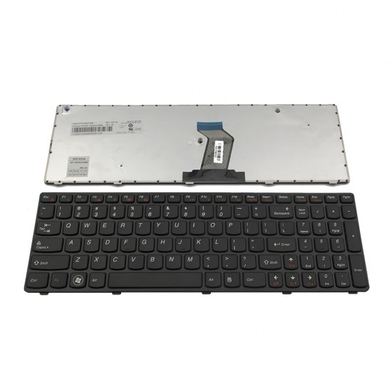 Πληκτρολόγιο Laptop keyboard για Lenovo Ideapad G570 G575 Z560 Z565 BLACK FRAME BLACK US - 25-010793 V-117020AS1-US 25-012185 25-012184