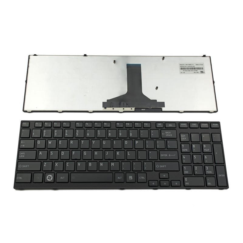Πληκτρολόγιο Laptop keyboard για Toshiba Satellite A660 A660D US Glossy Black - PK130CX1C00 PK130CX2B00 MP-09N53US6698 9Z.N4YGC.101
