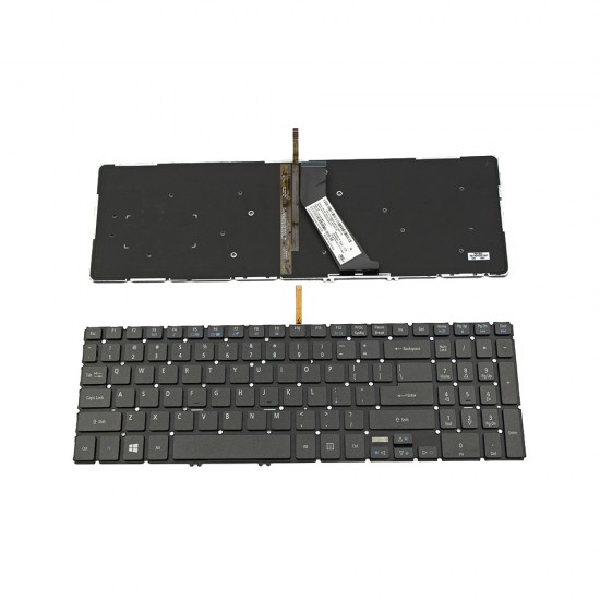 Πληκτρολόγιο Laptop keyboard για Acer Aspire V5-572 V5-552 V5-573 V7-581 M5-583P V5-552P V7-582P TMP455-M WITHOUT FRAME Black Backlit US (Reprint) - NK.I1717.0AJ NK.I1717.0C8 NK.I1717.0BM NK.I1717.0BG