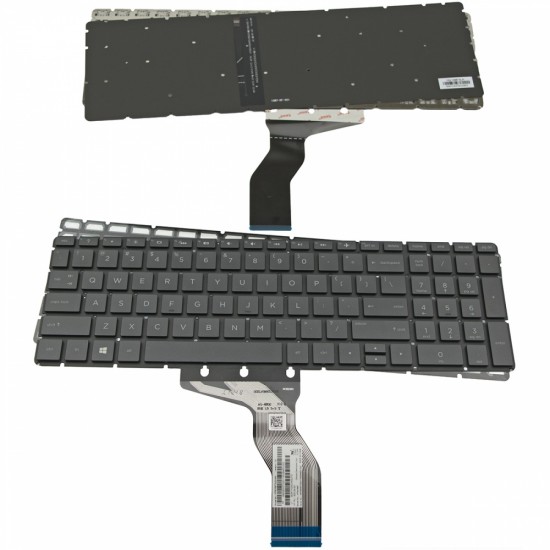 Πληκτρολόγιο Laptop keyboard για HP 250 G6 255 G6 Pavilion 15-BW 15-BS 15G-BX 15-BU 15Q-BY 15-BR 15-CC 15-CD 17-AR 17T-BS 17Z-AK Black Without Frame With Backlit Board US (Small Enter) - PK132041G00 9Z.NE1BC.D01 920129-001
