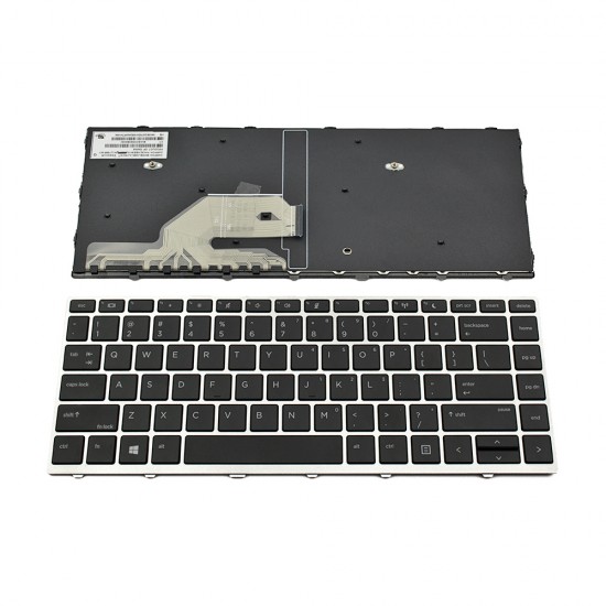 Πληκτρολόγιο Laptop keyboard για HP Probook 430 G5 440 G5 445 G5 Silver Frame Black US - L21585-001