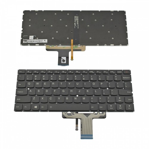 Πληκτρολόγιο Laptop keyboard για Lenovo IdeaPad 710S-13IKB 710S-13ISK Black Without Frame US With Backlit (--Small Enter) - SN20K82366 V-154420BS1