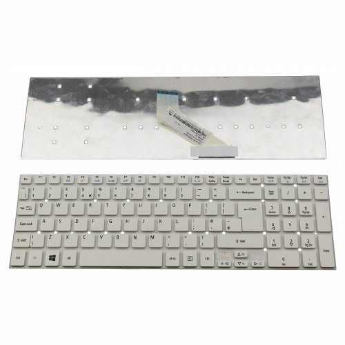 Πληκτρολόγιο Laptop keyboard για Acer Aspire 5830 5755 V3-571G V3-731 V3-771G V3-772 E1-522 E1-530 E1-532 E1-570 E1-572 E5-571 ES1-512 ES1-711 TMP256 White Without FRAME UK - NK.I1713.0A0 PK130N41B08 MP-10K36GB-6984W