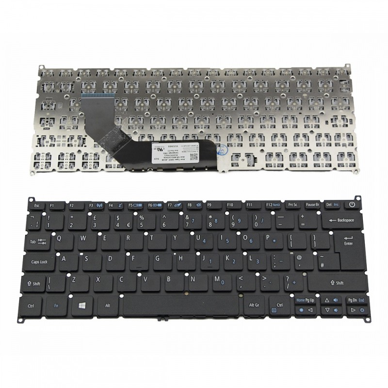 Πληκτρολόγιο Laptop keyboard για Acer Swift 3 SF314-41 SF314-52G SF314-53G SF314-55G SF314-56G Swift 5 SF514-51 SF514-51G Black Without Frame UK (--Big Enter) - NK.I131S.03L PK131JL1B09