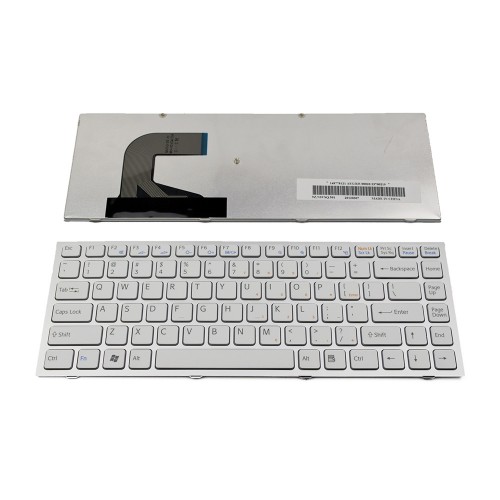 Πληκτρολόγιο Laptop keyboard για SONY VAIO VPC-S Series Silver FRAME WHITE US - NSK-SA5SQ 1D 9Z.N3VSQ.51D 14877813 NSK-SA5SQ 01 9Z.N3VSQ.501 AEGD3U00020 148778121