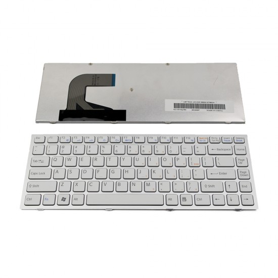 Πληκτρολόγιο Laptop keyboard για SONY VAIO VPC-S Series Silver FRAME WHITE US - NSK-SA5SQ 1D 9Z.N3VSQ.51D 14877813 NSK-SA5SQ 01 9Z.N3VSQ.501 AEGD3U00020 148778121