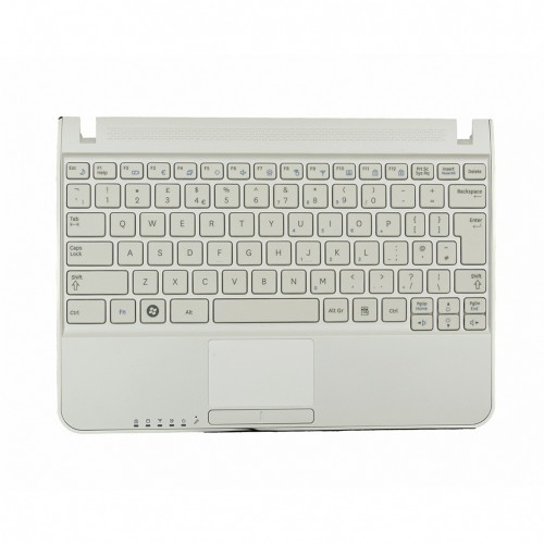 Πληκτρολόγιο Laptop keyboard για Samsung Mini Laptop N210 N220 White UK (Keyboard+Palmrest+Touch PAD+Loudspeaker)